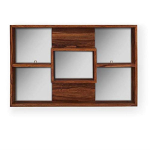 Engineer wood Wood Floating Wall Shelf for Living Room (Honey Finish)