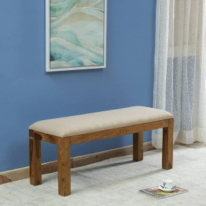 Solid Sheesham Wood Sitting Bench in Provincial Teak Finish