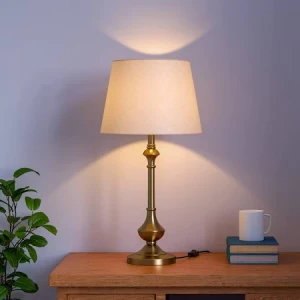 Divine Trends Brass Antique Finish Gold Table Lamp