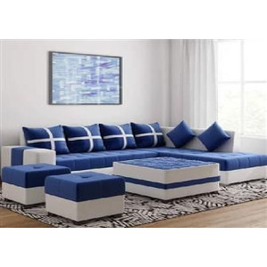 Blue Color Sofa Set