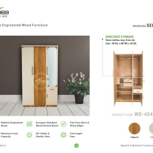 Wardrobes 3 door UV With Mirror